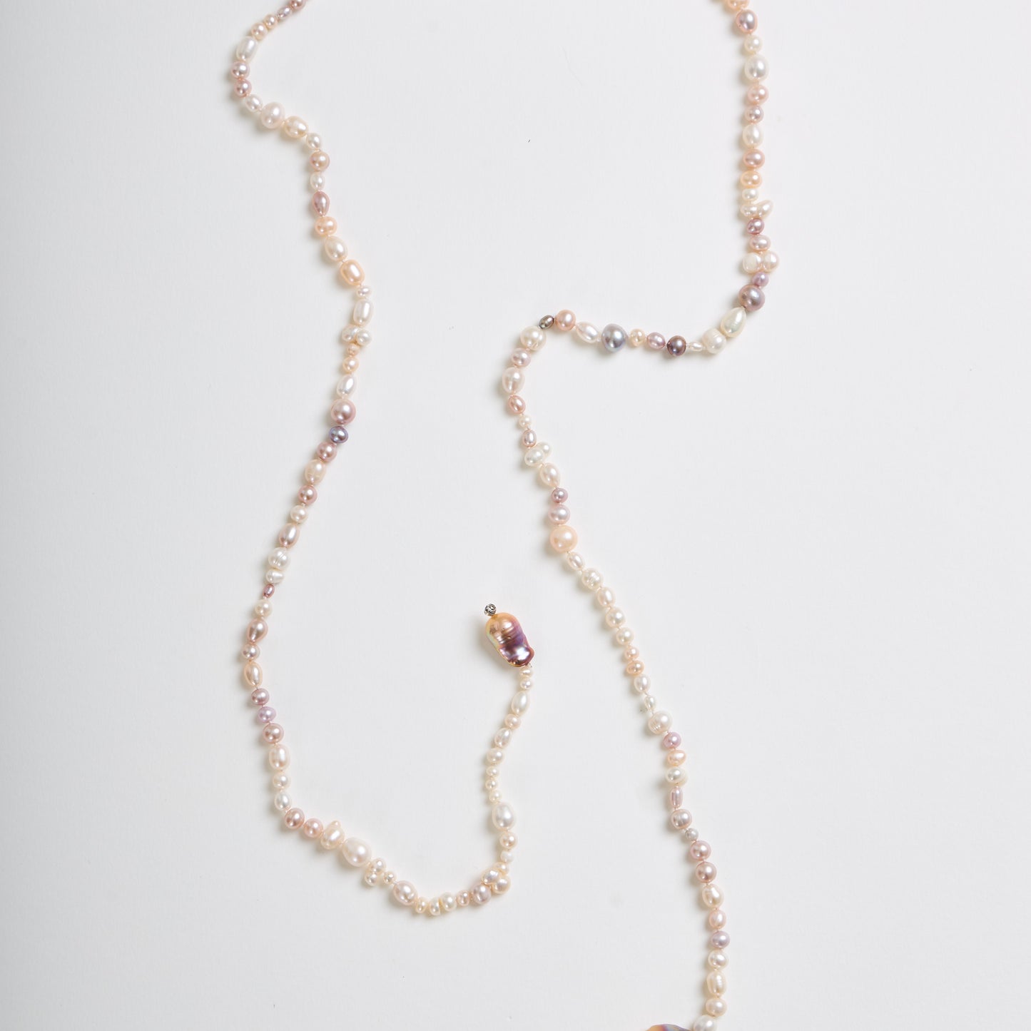 Freshwater Mini Baroque and Round Pearl Necklace